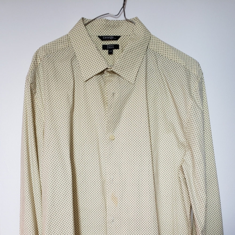 George Cream and Black Dress Shirt